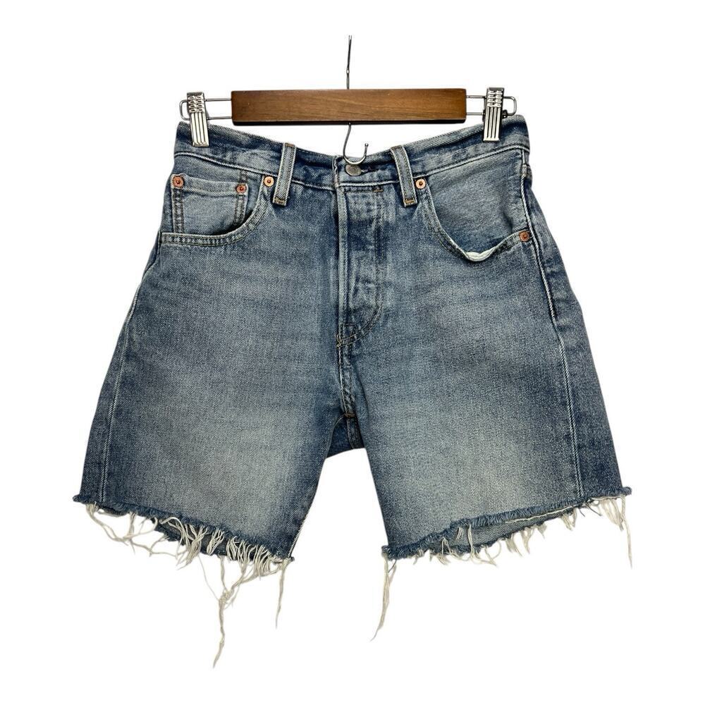 LEVI'S Premium 501 '93 High-Rise Cut-Off Jean Shorts Button Fly Women’s 28 L7